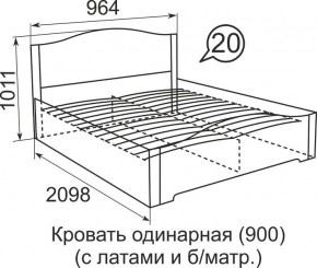 Кровать с латами Виктория 1800*2000 в Заречном - zarechnyy.mebel24.online | фото 5