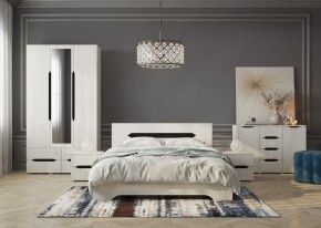 Кровать Вега 1,6 + основание (Крафт белый - Венге) в Заречном - zarechnyy.mebel24.online | фото 3