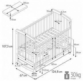 Кроватка Polini Kids Simple 304 в Заречном - zarechnyy.mebel24.online | фото 9