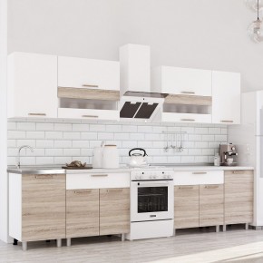 Кухня Айсбери 2.4 м (Белый/Дуб Сонома) в Заречном - zarechnyy.mebel24.online | фото