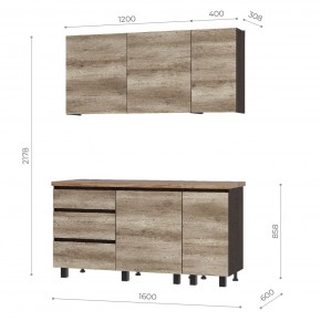 Кухня Энигма 1.6 м (венге/дуб каньон) в Заречном - zarechnyy.mebel24.online | фото 5