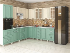 Кухня модульная Луксор бирюза-кремовый в Заречном - zarechnyy.mebel24.online | фото 2