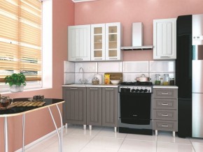 Кухня модульная Луксор серый-белый в Заречном - zarechnyy.mebel24.online | фото 1