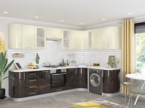 Кухня Танго модульная шоколад-белый в Заречном - zarechnyy.mebel24.online | фото