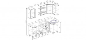 Кухня угловая Антрацит 2200х1000 (Стол. 38мм) в Заречном - zarechnyy.mebel24.online | фото 2