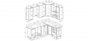 Кухонный гарнитур Антик 2200*1600 h950 (Стол. 26мм) в Заречном - zarechnyy.mebel24.online | фото 2