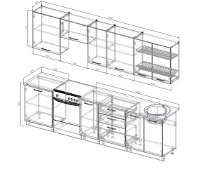 Кухонный гарнитур Капри 3000 (Стол. 38мм) в Заречном - zarechnyy.mebel24.online | фото 2