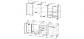 Кухонный гарнитур Санторини 2400 h950 (Стол. 26мм) в Заречном - zarechnyy.mebel24.online | фото 2