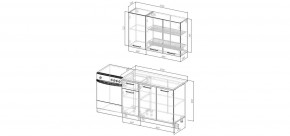 Кухонный гарнитур Смоки 1200 (Стол. 26мм) в Заречном - zarechnyy.mebel24.online | фото 2