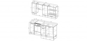 Кухонный гарнитур Смоки 1800 (Стол. 38мм) в Заречном - zarechnyy.mebel24.online | фото 2