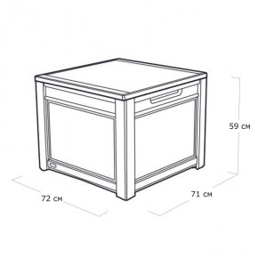 Квадратный сундук Cube Rattan 208 л в Заречном - zarechnyy.mebel24.online | фото 5