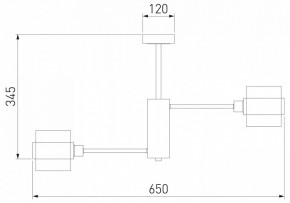 Люстра на штанге Eurosvet Arcada 70127/6 черный/дымчатый в Заречном - zarechnyy.mebel24.online | фото 3