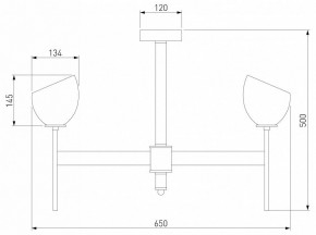 Люстра на штанге Eurosvet Arrista 60130/6 латунь Smart в Заречном - zarechnyy.mebel24.online | фото 2