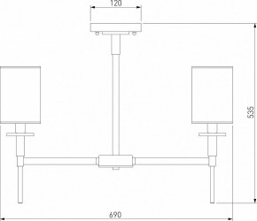 Люстра на штанге Eurosvet Brielle 60132/6 латунь в Заречном - zarechnyy.mebel24.online | фото 4