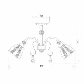Люстра на штанге Eurosvet Floranse 30155/5 античная бронза в Заречном - zarechnyy.mebel24.online | фото 3
