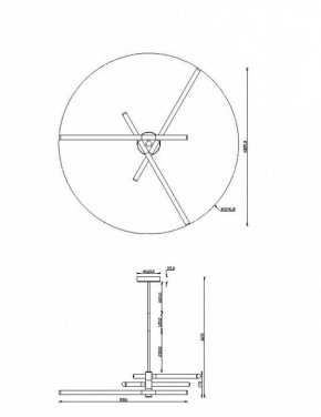 Люстра на штанге Maytoni Axis MOD106CL-L40G3K в Заречном - zarechnyy.mebel24.online | фото 3