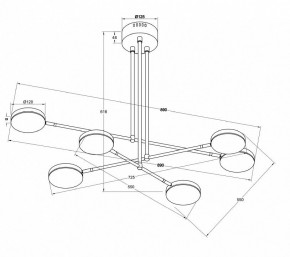 Люстра на штанге Maytoni Fad MOD070PL-L36W3K в Заречном - zarechnyy.mebel24.online | фото 3