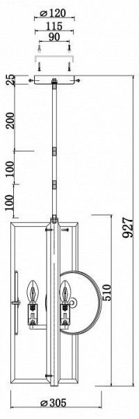 Люстра на штанге Maytoni Marmo MOD099PL-03G в Заречном - zarechnyy.mebel24.online | фото 4