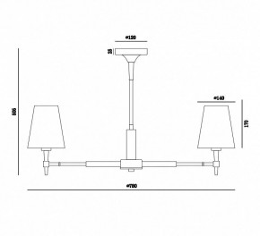 Люстра на штанге Maytoni Zaragoza H001CL-05BS в Заречном - zarechnyy.mebel24.online | фото 6