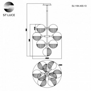 Люстра на штанге ST-Luce Todo SL1184.403.13 в Заречном - zarechnyy.mebel24.online | фото 5