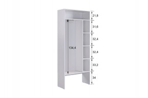 МЕРСИ Прихожая (модульная) белое дерево в Заречном - zarechnyy.mebel24.online | фото 5