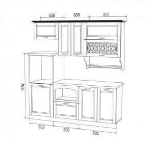 МИЛАНО Кухонный гарнитур 2,0 м Компоновка №3 в Заречном - zarechnyy.mebel24.online | фото 6