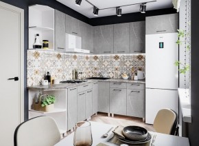Модульная кухня Марбл мрамор лайт в Заречном - zarechnyy.mebel24.online | фото 1