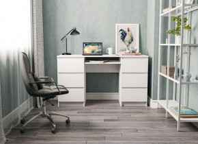 МОРИ МС-2 Стол 6 ящиков (белый) в Заречном - zarechnyy.mebel24.online | фото