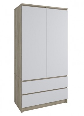 МОРИ МШ 900.1 Шкаф с 2-мя дв. и 2-мя ящ. (Дуб Сонома/Белый) в Заречном - zarechnyy.mebel24.online | фото 1