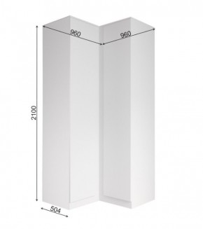 МОРИ МШУ 960.1 Шкаф угловой (белый) в Заречном - zarechnyy.mebel24.online | фото 2