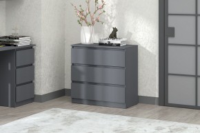 МС "Хилтон" Комод №2 800 (3 ящ.) графит в Заречном - zarechnyy.mebel24.online | фото