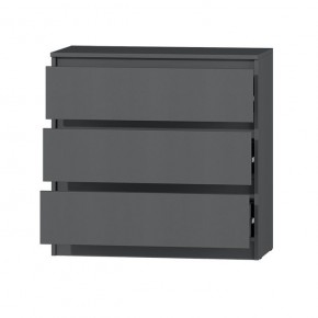 МС "Хилтон" Комод №2 800 (3 ящ.) графит в Заречном - zarechnyy.mebel24.online | фото 3