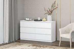 МС "Хилтон" Комод №5 1400 (6 ящ.) белый текстурный в Заречном - zarechnyy.mebel24.online | фото