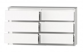 МС "Хилтон" Комод №5 1400 (6 ящ.) белый текстурный в Заречном - zarechnyy.mebel24.online | фото 3