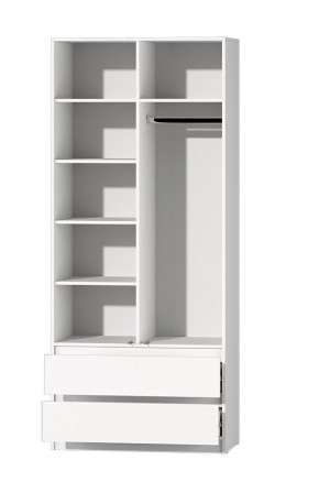 МС "Хилтон" Шкаф №3 900 (Белый текстурный) в Заречном - zarechnyy.mebel24.online | фото 3