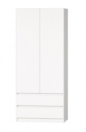 МС "Хилтон" Шкаф №3 900 (Белый текстурный) в Заречном - zarechnyy.mebel24.online | фото