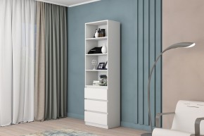 МС "Хилтон" Стеллаж (Белый текстурный) в Заречном - zarechnyy.mebel24.online | фото