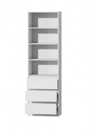 МС "Хилтон" Стеллаж (Белый текстурный) в Заречном - zarechnyy.mebel24.online | фото