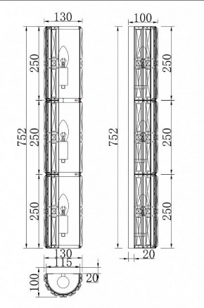 Накладной светильник Maytoni Facet MOD094WL-03G в Заречном - zarechnyy.mebel24.online | фото 4