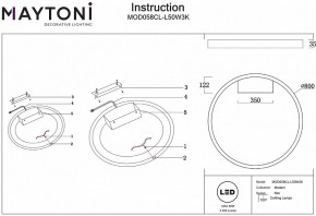 Накладной светильник Maytoni Rim MOD058CL-L50W3K в Заречном - zarechnyy.mebel24.online | фото 5