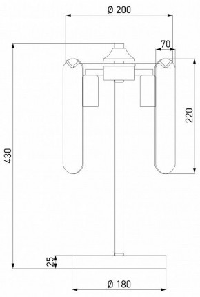Настольная лампа декоративная Eurosvet Claire 01170/3 золото в Заречном - zarechnyy.mebel24.online | фото 3