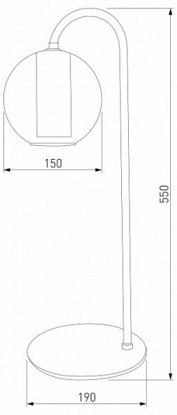 Настольная лампа декоративная Eurosvet Cobble 80508/1 дымчатый в Заречном - zarechnyy.mebel24.online | фото 2