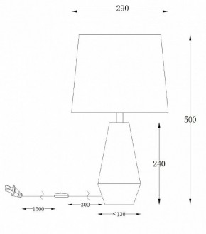 Настольная лампа декоративная Maytoni Calvin Table Z181-TL-01-B в Заречном - zarechnyy.mebel24.online | фото 2
