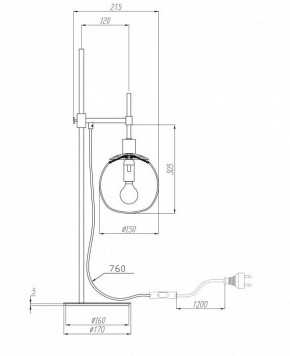 Настольная лампа декоративная Maytoni Erich MOD221-TL-01-G в Заречном - zarechnyy.mebel24.online | фото 3