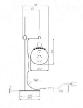 Настольная лампа декоративная Maytoni Erich MOD221-TL-01-N в Заречном - zarechnyy.mebel24.online | фото 3
