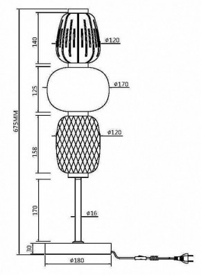 Настольная лампа декоративная Maytoni Pattern MOD267TL-L28CH3K в Заречном - zarechnyy.mebel24.online | фото 4