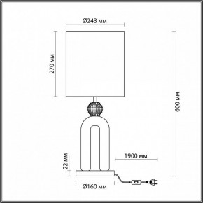 Настольная лампа декоративная Odeon Light Bagel 5410/1T в Заречном - zarechnyy.mebel24.online | фото 4