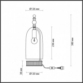 Настольная лампа декоративная Odeon Light Bell 4892/1T в Заречном - zarechnyy.mebel24.online | фото 6
