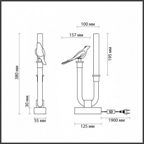 Настольная лампа декоративная Odeon Light Lark 5431/2TL в Заречном - zarechnyy.mebel24.online | фото 4