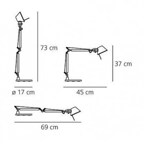 Настольная лампа офисная Artemide  A001300 в Заречном - zarechnyy.mebel24.online | фото 4